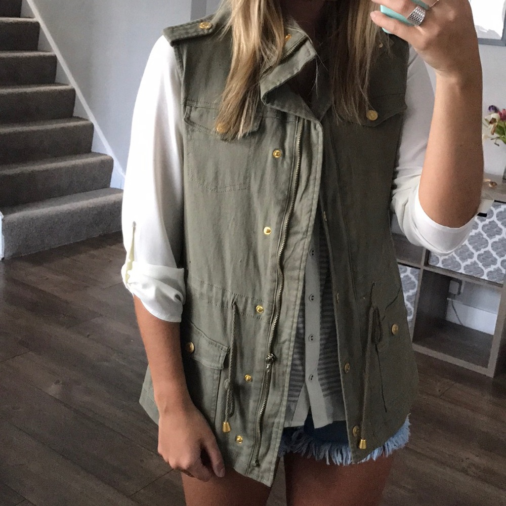 Utility jacket olive green